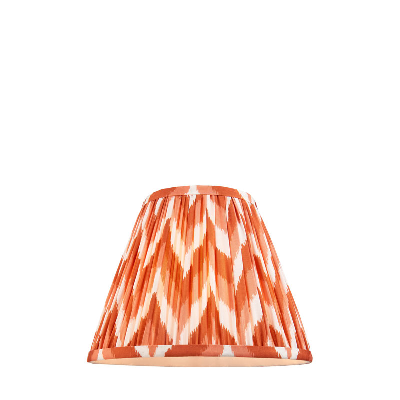 Zigzag Lamp Shade, Orange, 18.5cm H x 12.5cm W x 25cm D