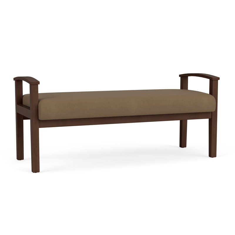 Banc en bois massif Amherst, Patriot Plus taupe, Noyer Riftwood