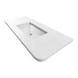 Newterra Concrete Handmade Rectangular Console Bathroom Sink
