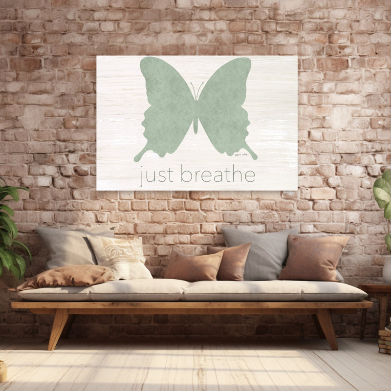 Just Breathe Butterfly, art papillon contemporain, H 40 po x l 60 po