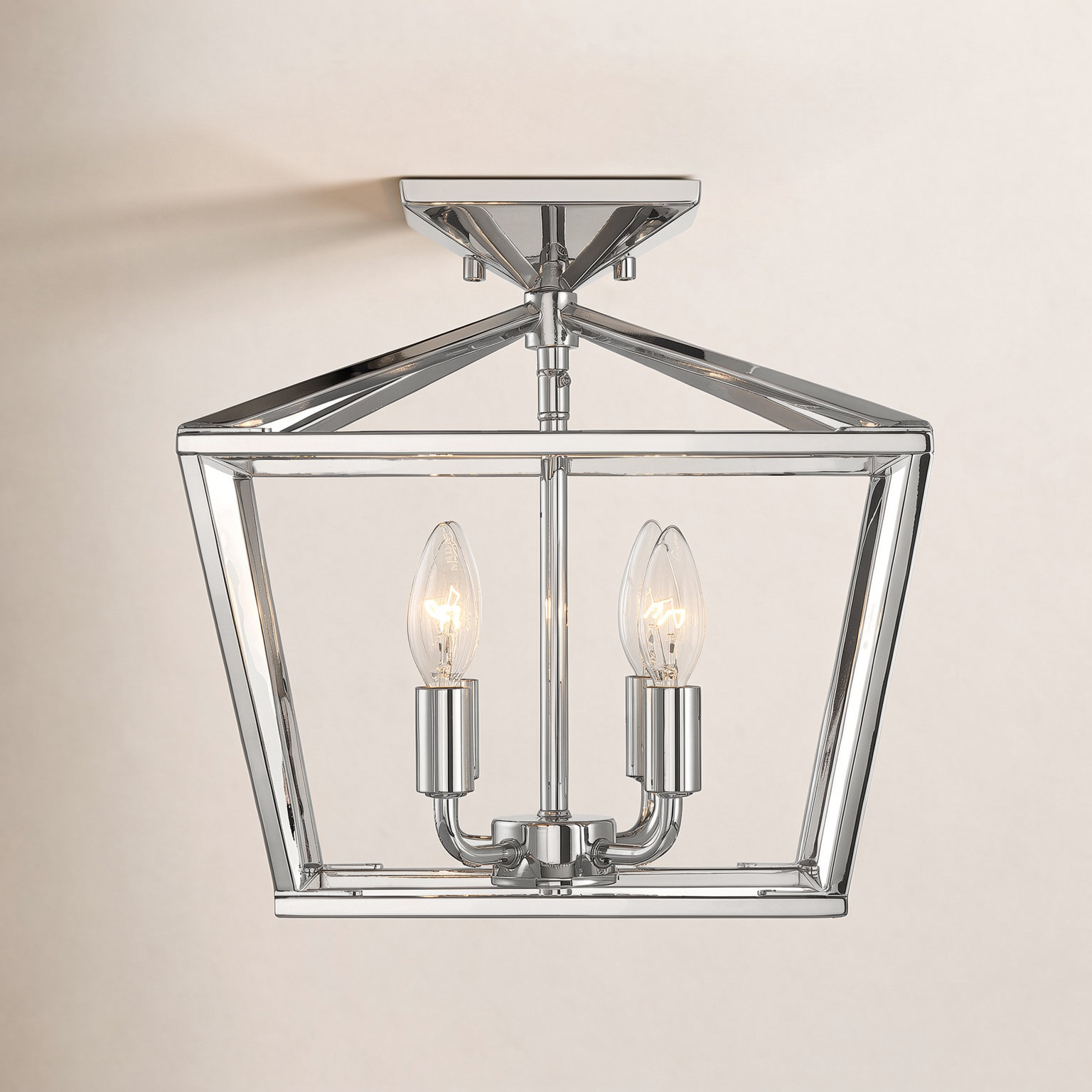 Hastings 4-Light Semi Flush Mount, Polished Nickel