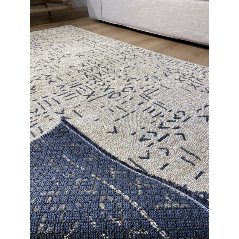 Tapis en coton Neng avec envers antidérapant, Tapis de couloir 3 pi 3 po x 11 pi 6 po