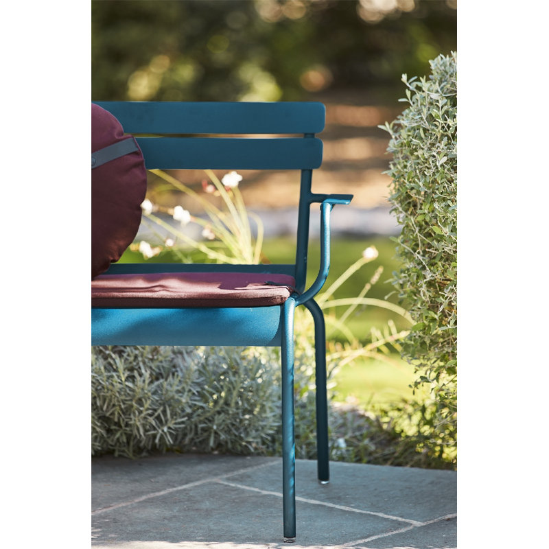 Luxembourg Outdoor Bench, Acapulco Blue