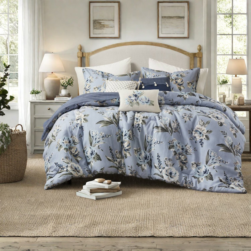 Ensembles de literie floraux en coton très grand, édredon de style rétro pour la maison
