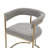 Byron - Modern Grey Fabric + Antique Brass Dining Chair