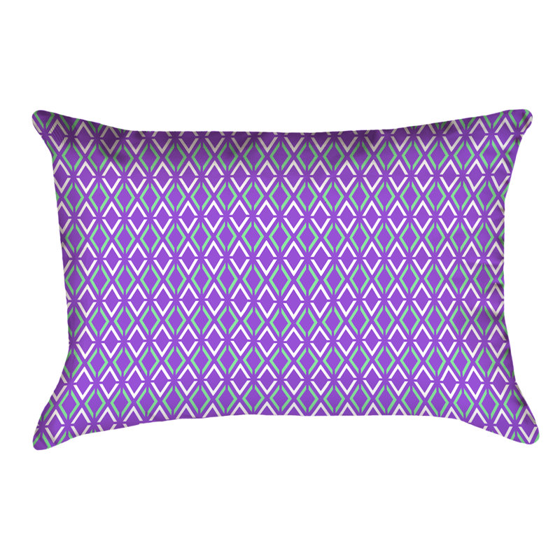 Housse de coussin Katelyn Elizabeth, Simili suède, Mauve / Vert