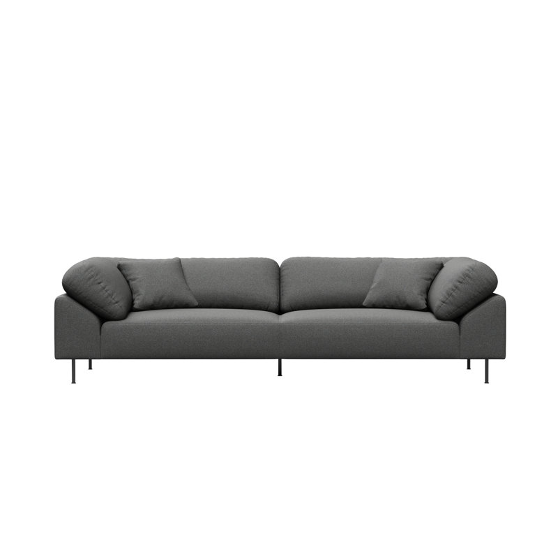 Collar 3-Seater, Gray, Cotton Blend