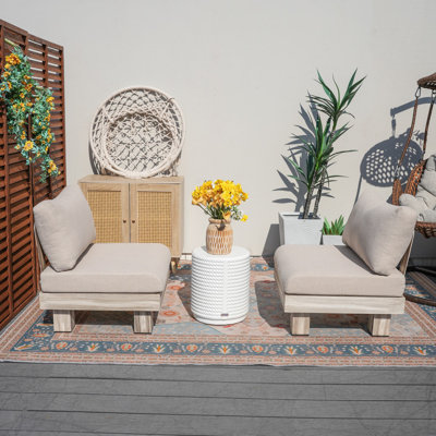 Shenia 3-Piece Outdoor Upholstered Coversation Set