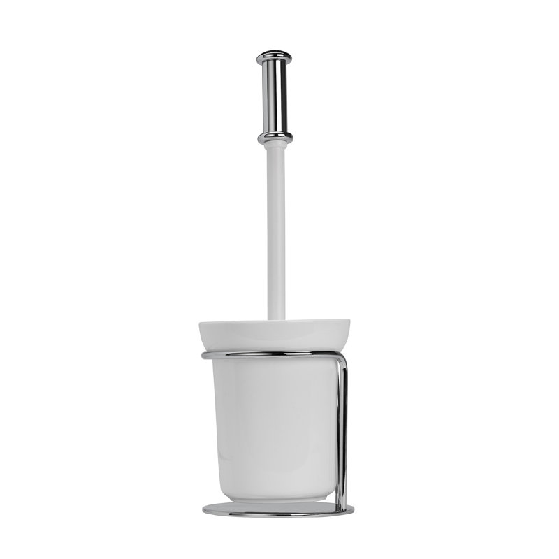 Free-Standing Toilet Brush and Holder, Chrome