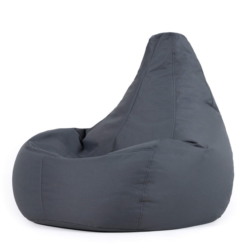 Bean Bag Bazaar Dalton Water-Resistant High Back Recliner Bean Bag, Slate Grey