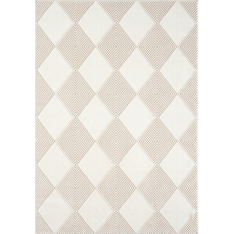 Vedhanth Checkered Rug, Rectangle 5'3" x 7'6"
