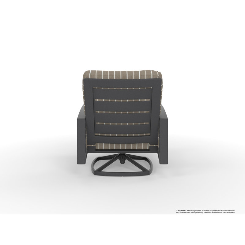 Arc Outdoor Lounge Chair, Sterling Alpaca, Carbon Black
