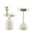 Small Coffee Table Set Of 2, Round Coffee End Table With Metal Frame White Side Table Centre Table For Living Room, Bedroom And Balcony, Modern Style