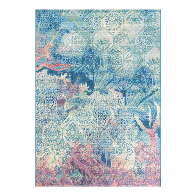 Tapis d'extérieur moderne Multi_Unique Loom, Rectangle 7 pi 1 po x 10 pi