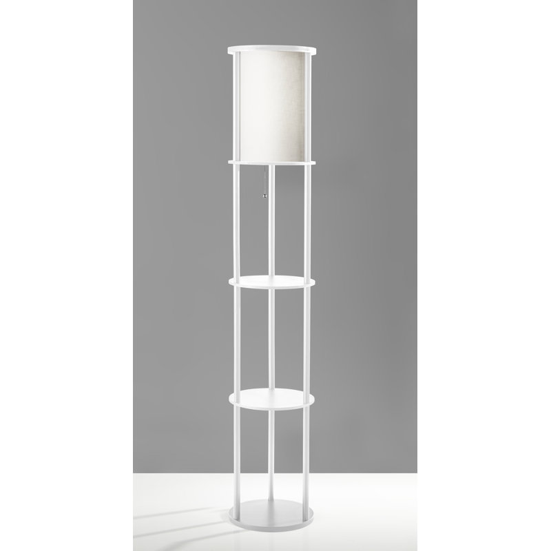Abeale 62.5'' Column Floor Lamp, White