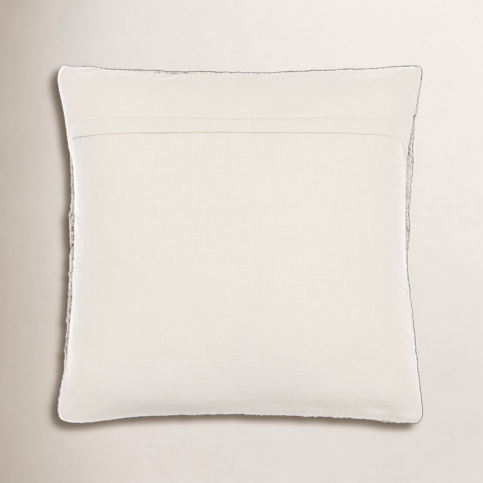 Wool Throw Pillow, 20"H x 20"W, Pillow Cover Only - No Insert, Antique White