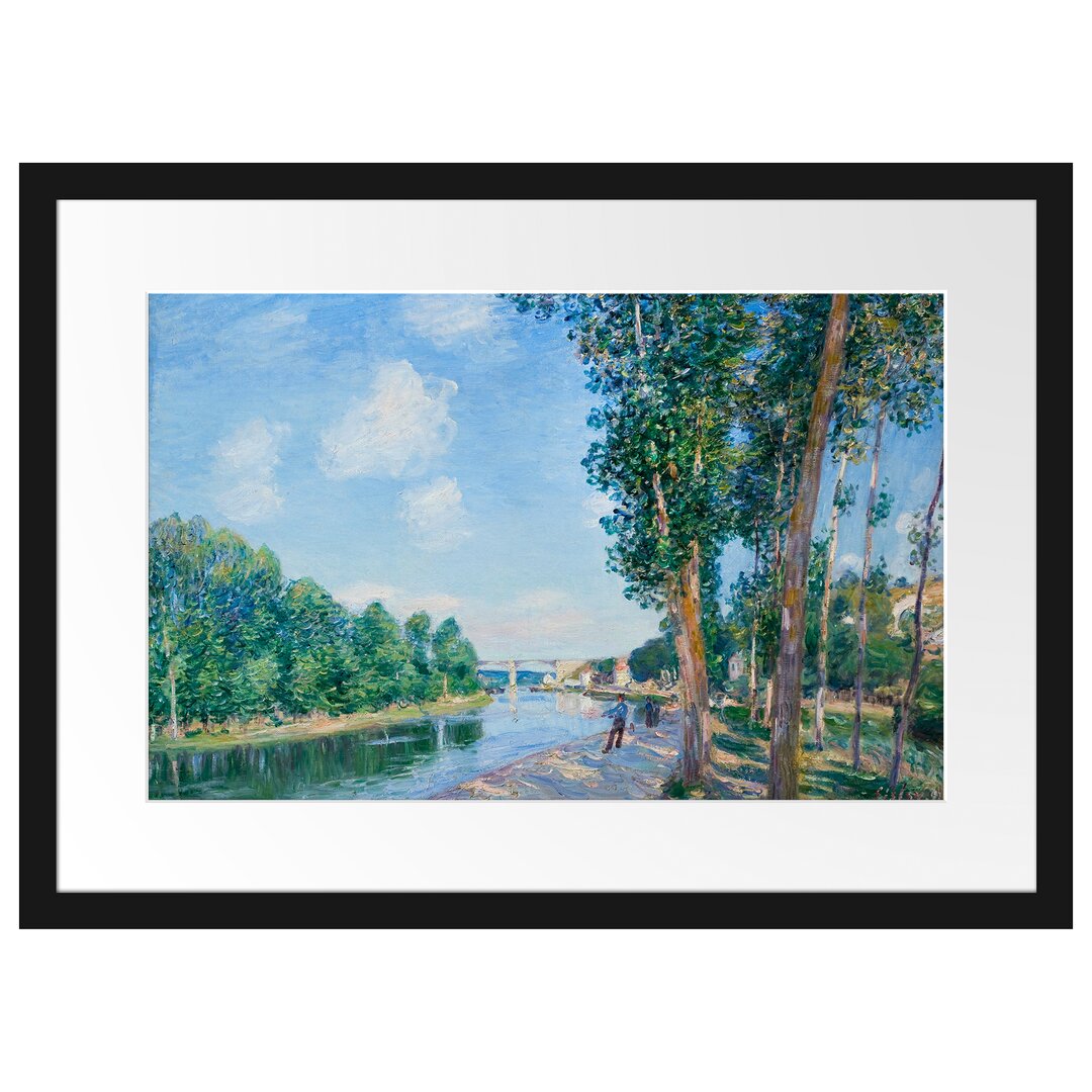 Gerahmtes Leinwandbild Saint Mammès June Sunshine von Alfred Sisley