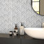 11.3" x 10.7" Recycled Glass Leaf Floor & Wall Mosaic Tile
