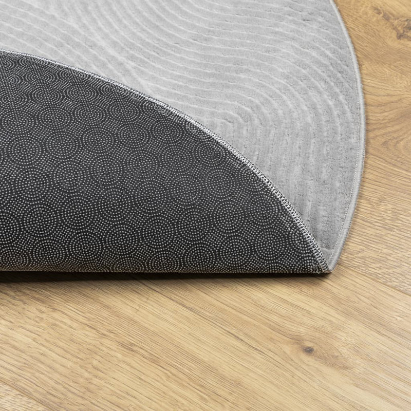 Charmel Solid Colour Area Rug, Round 120cm
