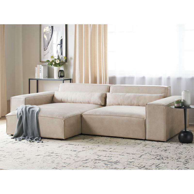 Boleslovas Sofa & Chaise, Beige, Left Hand Facing