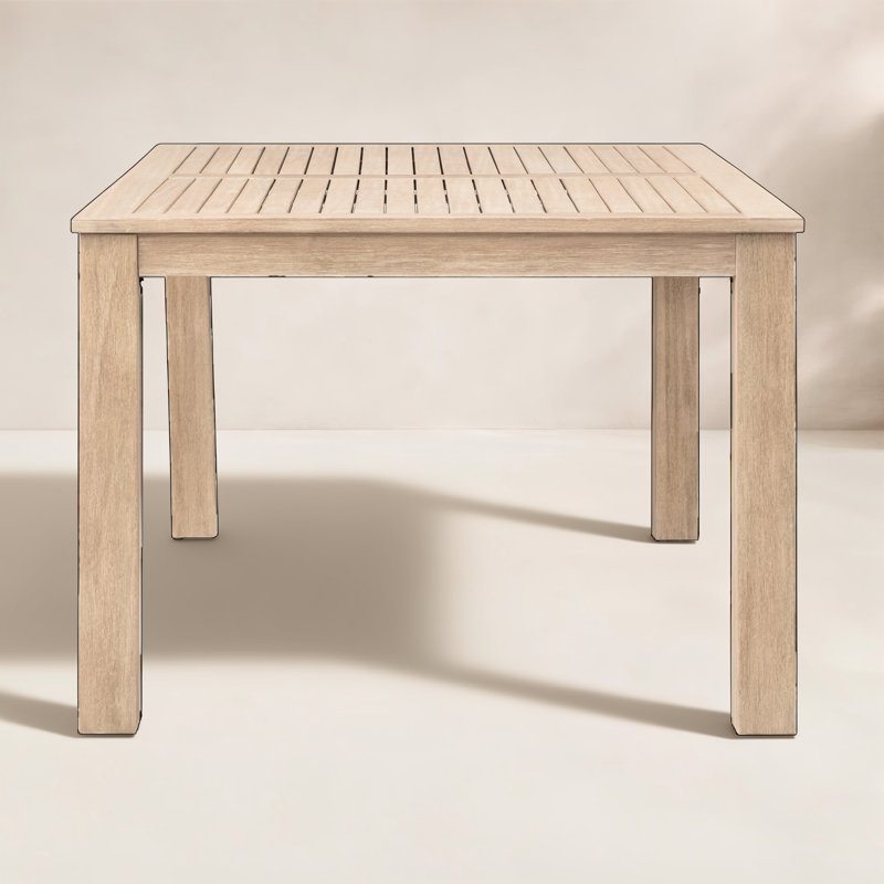 Morell Eucalyptus Outdoor Dining Table, Tan