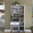 Multi-Purpose Cabinet, White, 39.4 x 78.1 x 15.7 inches | 100% Melamine Coated E1 Quality Chipboard, Thickness: 0.7 inches | Stylish & Functional Storage Solution for Home or Office, Durable & Modern Design