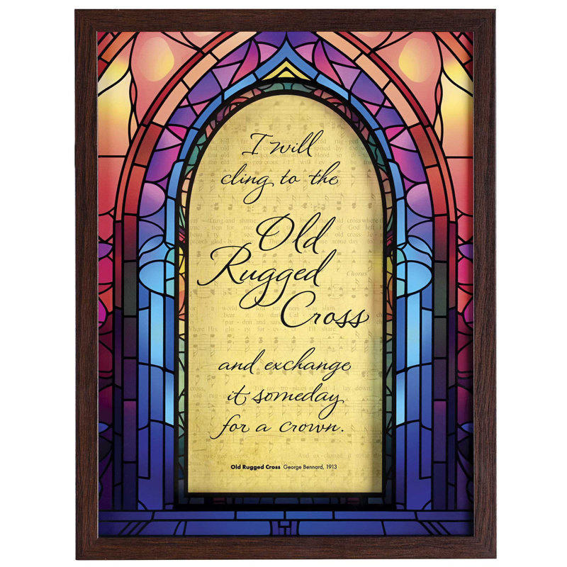 Vieille croix encadrée 12 x 16