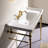 Corbin Wall-Mounted Ceramic Sink with Stainless Steel Legs-1518407679