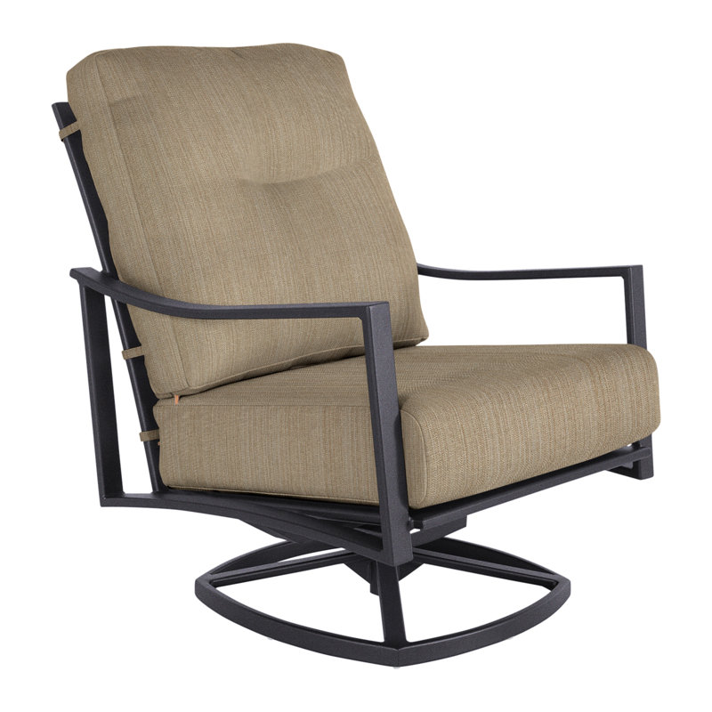 Avana Outdoor Rocker Chair, Graphite, Alcazar Redwood