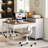 Kavayah 55.12'' W Reversible Writing Study Computer Desk With Drawers, Makeup Vanity Desk-1037180140