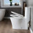 WoodBridge Solace 1.28 Gallons GPF Elongated Comfort Height Floor Mounted One-Piece Toilet (Seat Included)