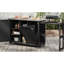 Îlot de cuisine 78,3 po avec table de barbecue pliable et armoire à ordures cachée-525234199