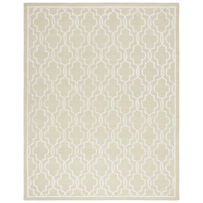 Cannen Hand Tufted Wool Geometric Rug, Rectangle 4' x 6'