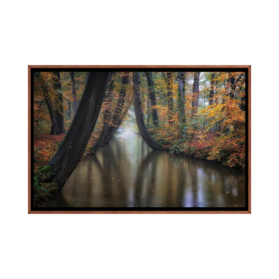 Enchanted Autumn 1 Piece Floater Frame Wall Art on Canvas