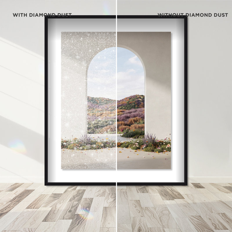 Window To Paradise II Print by Oliver Gal, 31.5"H x 37.5"W, Black Shadowbox