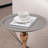 Mermaid Tail End Coffee Table Round Side Table, Modern Metal Pedestal Table, Minimalist Accent Table For Small Spaces, Drink Martini Table Decoration For Living Room