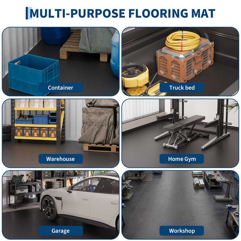 Enjyam Garage Flooring, Black(7.5*20ft)