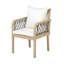 Chaises de salle à manger robustes pour patio, en bois d'acacia et corde, style rustique moderne pour l'extérieur-1955566705