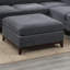 Ensemble de canapé modulaire en chenille gris cendré pour salon modulaire en L 2 po-673425021