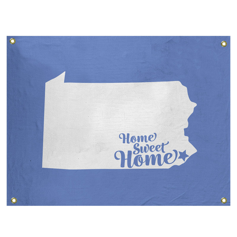 Tapisserie murale philadelphia doux pour la maison, H 26 po x l 36 po, Bleu