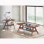 Ensemble de table basse 3 pièces en bois de style moderne du milieu du siècle