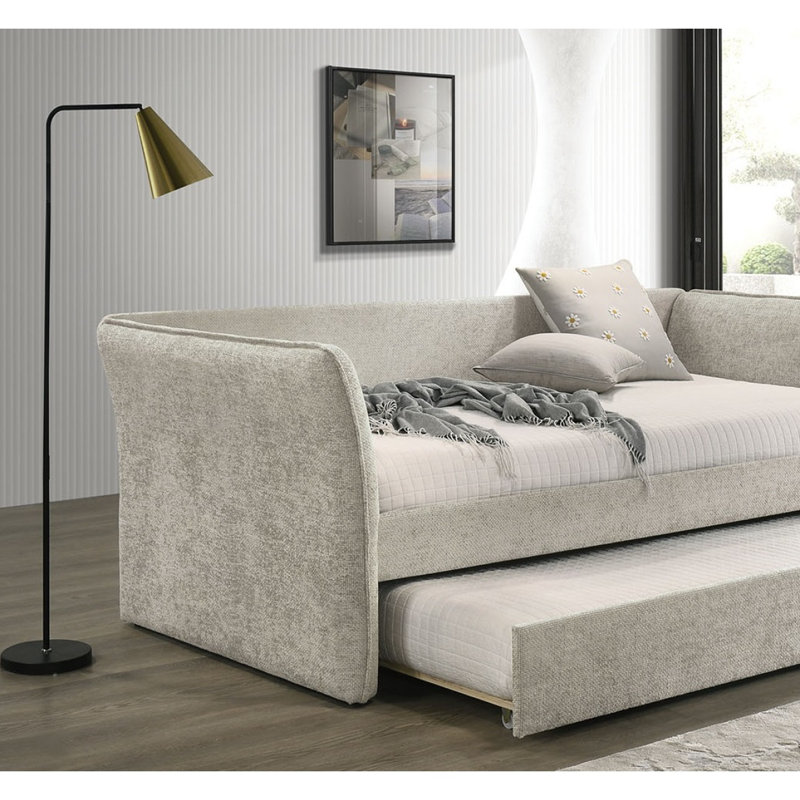 Lit de jour de style transitionnel 1pc, Beige