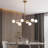 Jewellia 8-Light Metal Linear Sputnik Chandelier with Glass Shades-1493602984