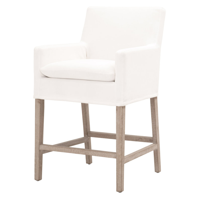 Almando Upholstered Counter Stool with Solid Wood Frame