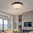 Stunning Glimmering Striped Glass Ceiling Light  11.8 Inch Elegant Modern Flush Mount Ceiling Light For Low Ceilings