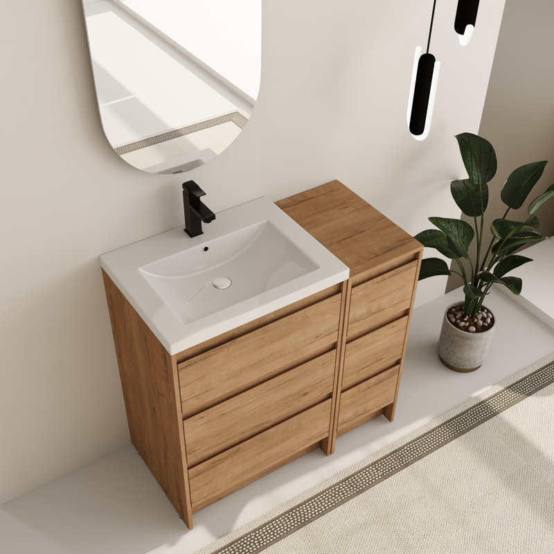  Ensemble de meuble-lavabo simple 36 po avec plateau en résine Bellmead, 36"