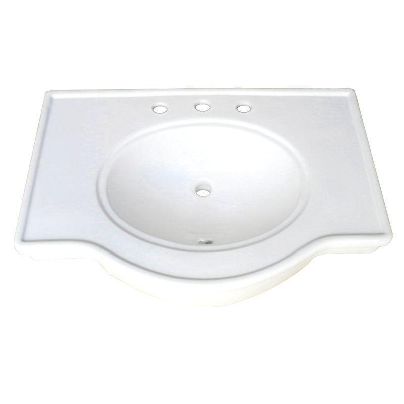 Kingston Brass Templeton 31-Inch Ceramic Console Sink Basin