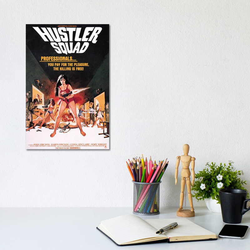 Affiche de Hustler Squad film par radio Days-impression d’art graphique, H 12 po x l 8 po x P 0,75 po, Toile tendue