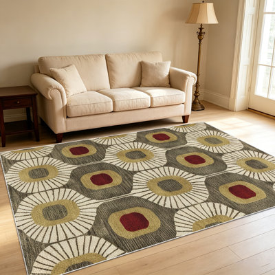 Tapis 1 pièce à motif géométrique pour le salon, doux et confortable, convenant à toutes les saisons, facile à entretenir, tapis de sol intérieur lavable à la machine, sous la table de ferme convenant à la chambre à coucher, à la salle à manger, au bureau, au couloir, au patio, à la maison,