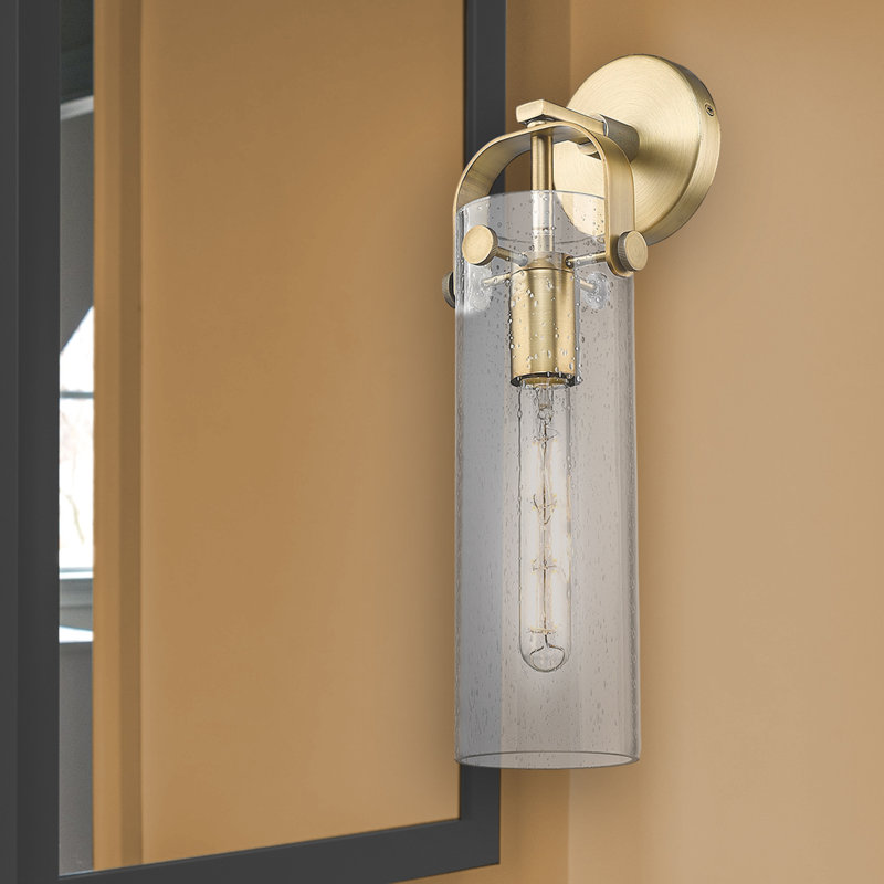Applique murale 1 lumière 4 po Erie, Laiton brossé, Grainé
